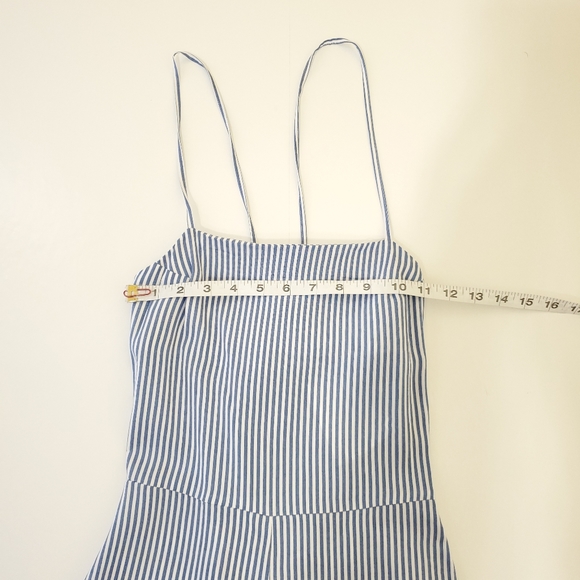 H&M Blue Striped Backless Romper - Size S - Picture 5 of 6